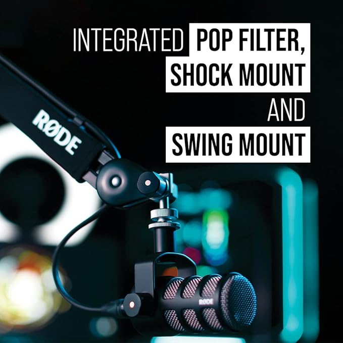 Rode PodMic Cardioid Dynamic Broadcast Microphone, Black